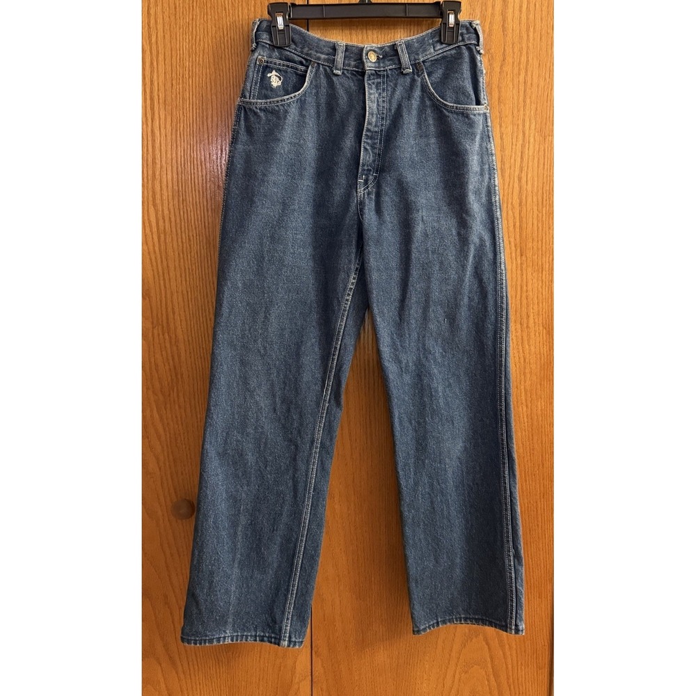 VTG KENNY ROGERS Denim Jeans Wms Sz 27 Embroidered Lady Rose‎ High Rise 70s 80s
